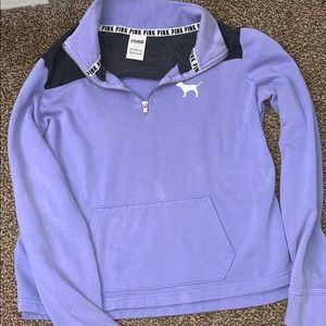 Pink Quarter Zip crew neck
